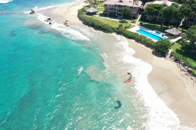 Kiteboarding in La Boca, Dominican Republic