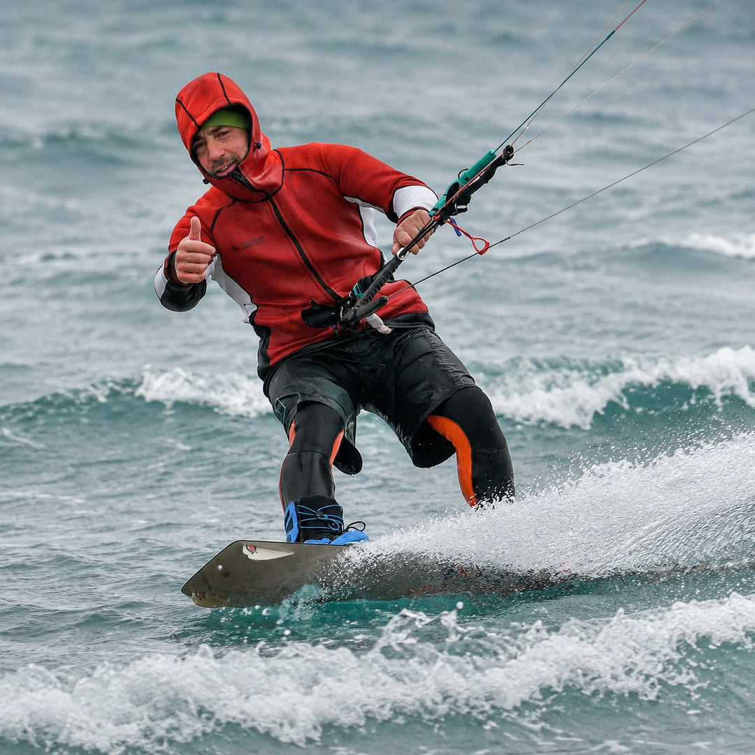 Neoprene Jacket Hoodie Windbreaker | Red – Platinum Sun