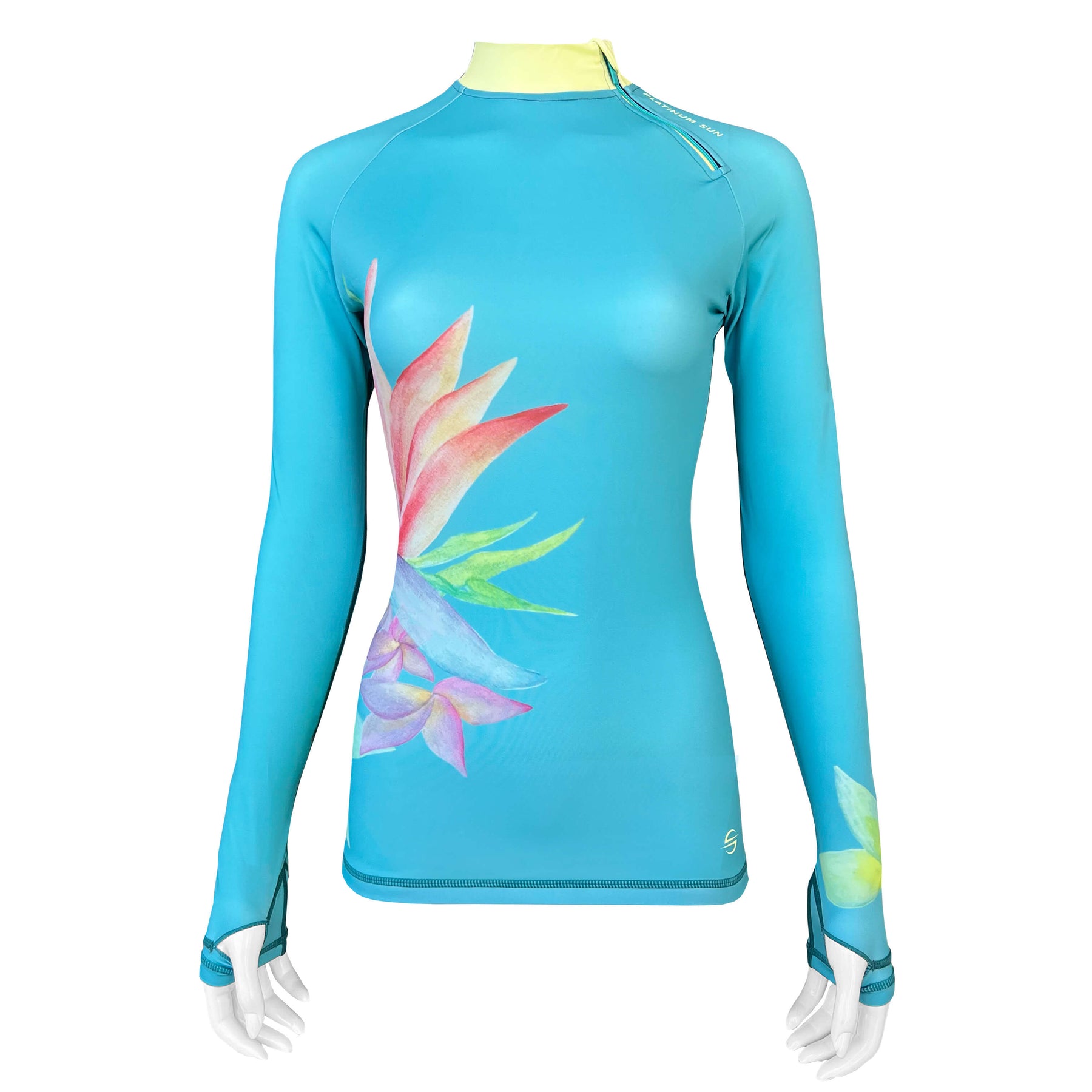 Long Sleeve Rash Guard for Women UPF 50+| Art - Lotus – Platinum Sun