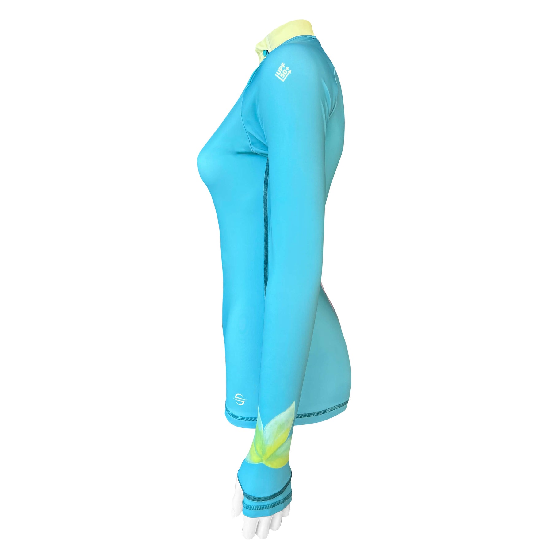 Long Sleeve Rash Guard for Women UPF 50+| Art - Lotus – Platinum Sun