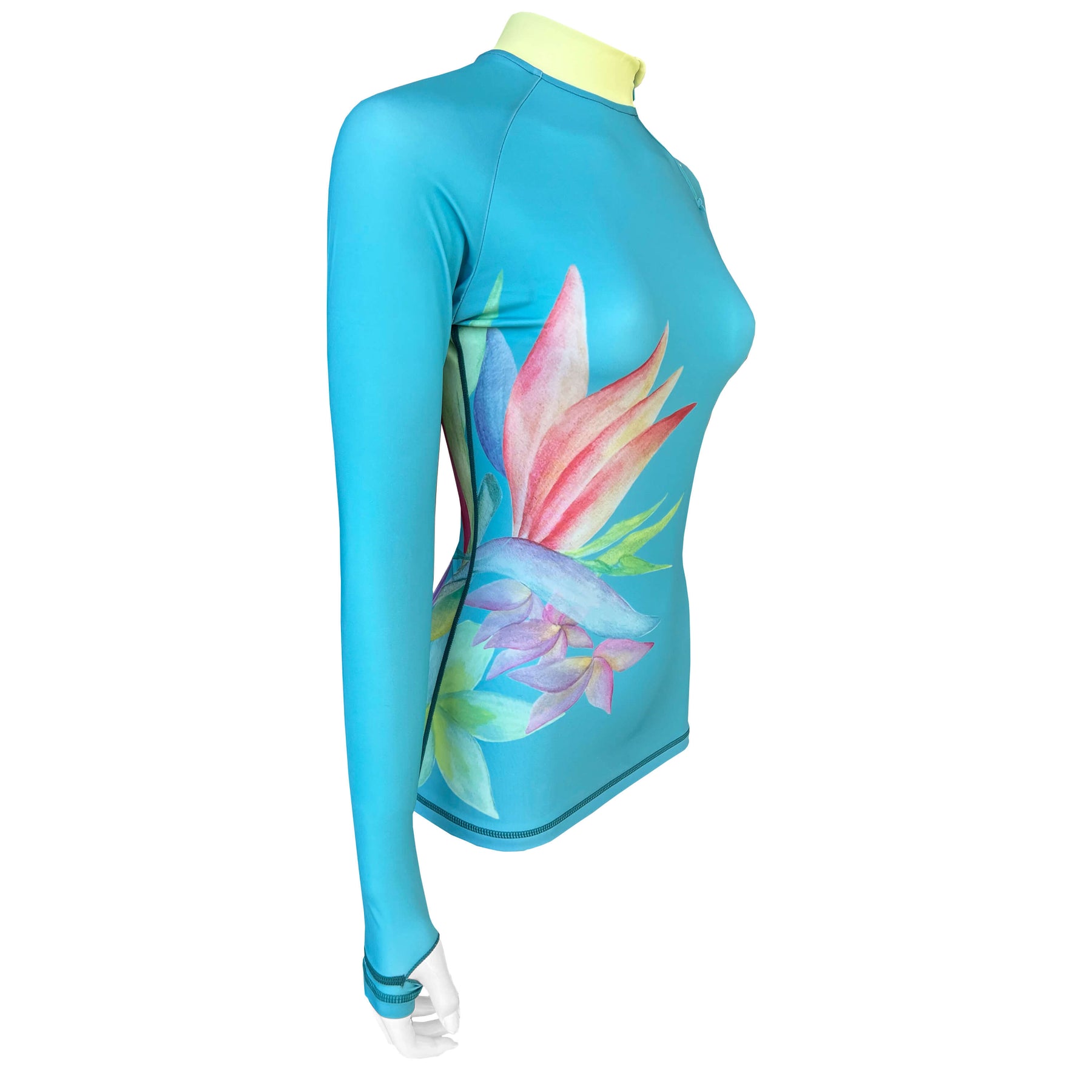 Long Sleeve Rash Guard for Women UPF 50+| Art - Lotus – Platinum Sun