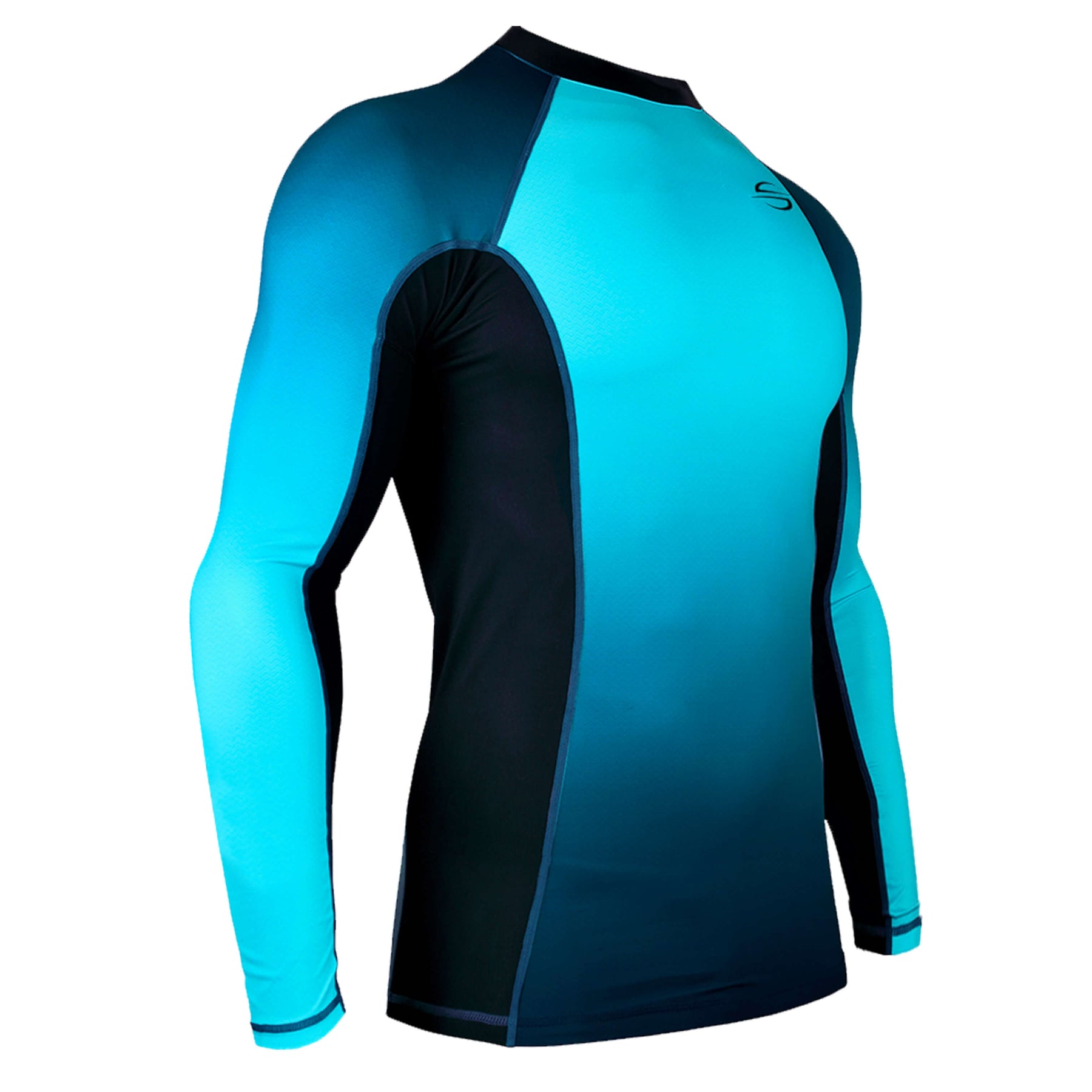 Reorg Rash Guard Blue Long Sleeve Rash Guard for Men UPF 50+ | Gradient - Blue – Platinum Sun