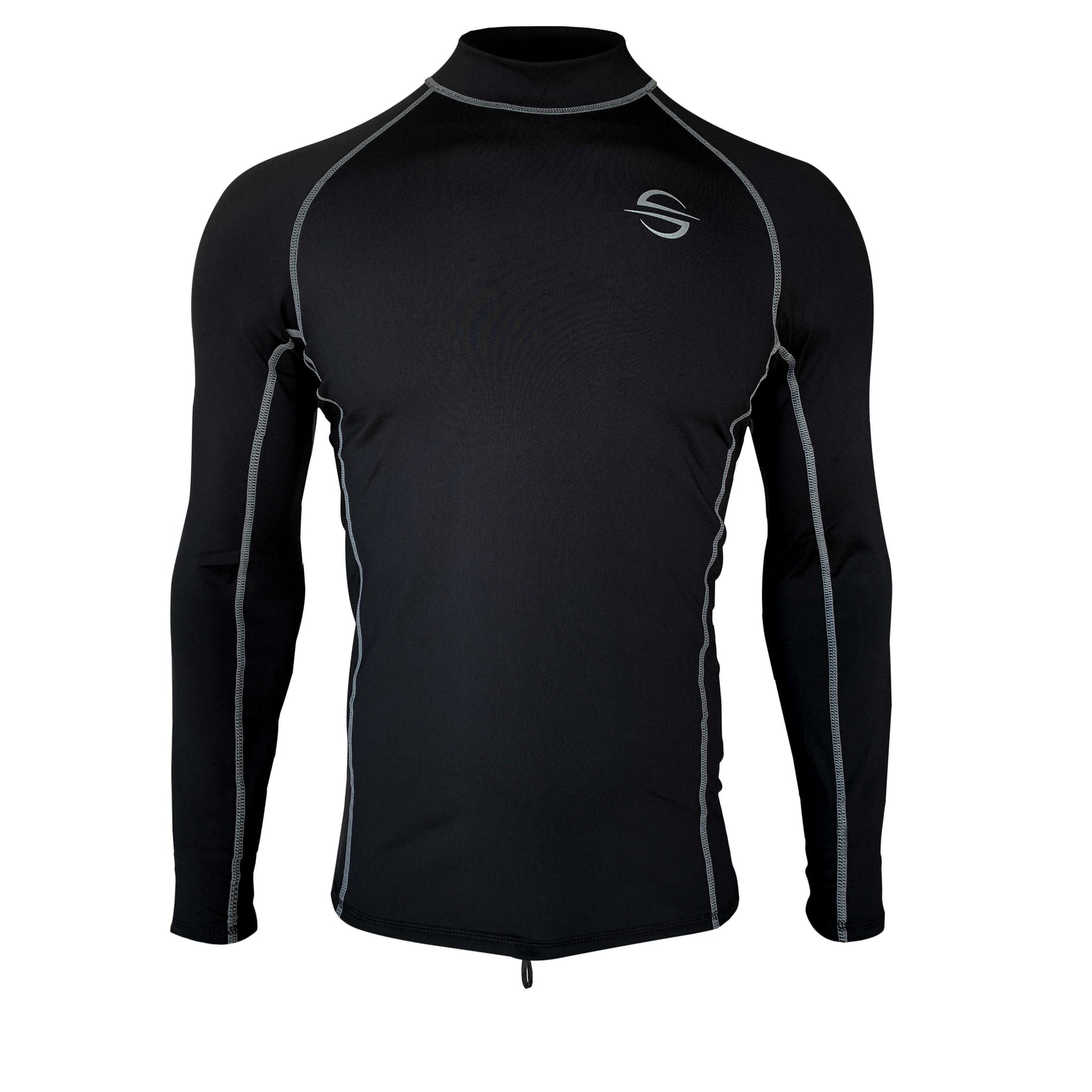 Long Sleeve Fleece Thermo Rash Guard Unisex UPF 50+ | Black – Platinum Sun