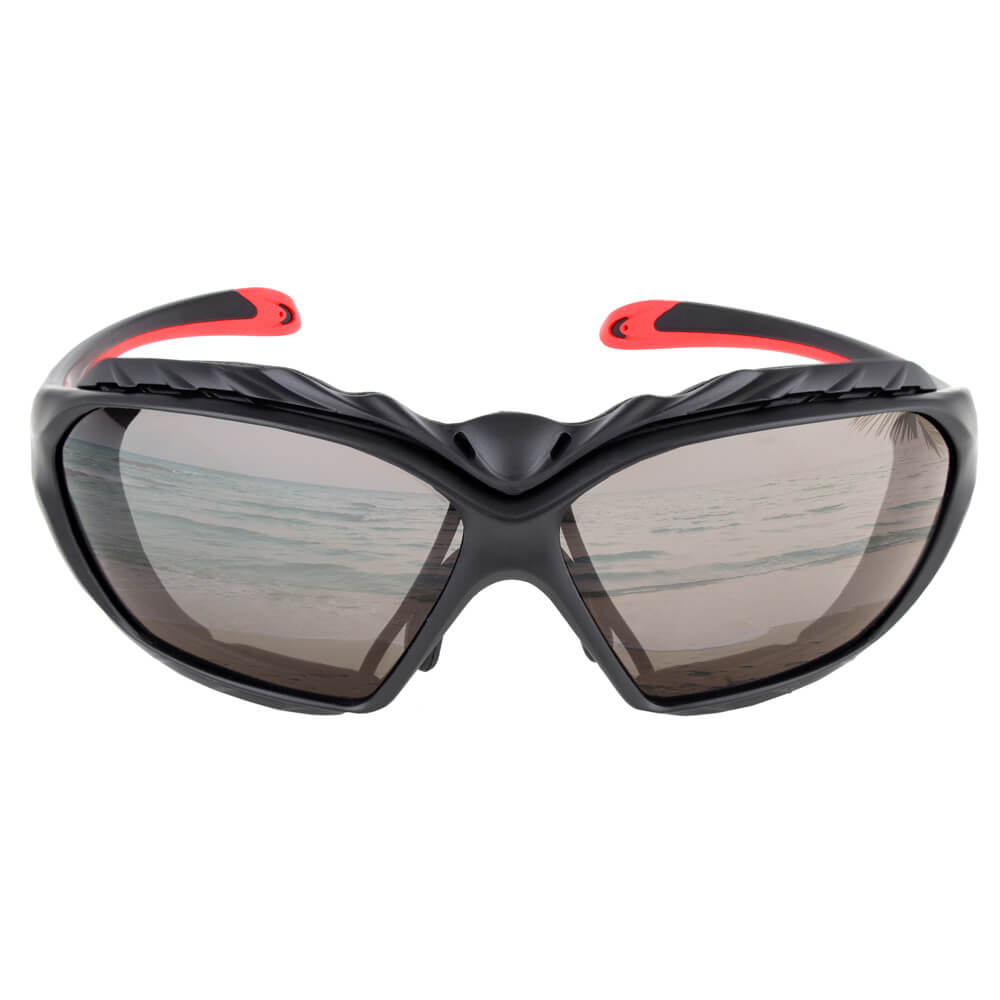 Sports Polarized Sunglasses with Extreme-sports Strap UV400 | Amphibia - Black