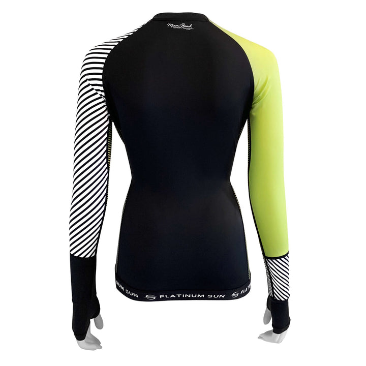 Maglietta Rash Guard UPF 50+ Donna - Maniche Raglan, Motivo Tropicale, Traspirante Per Surf, Nuoto, Spiaggia - Foto 7