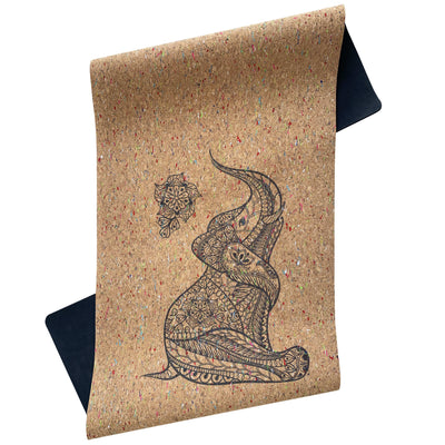 Non Slip Cork Yoga Mat | Colored Elephant