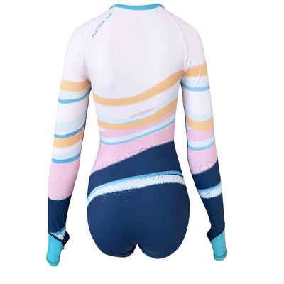 Long Sleeve Swimsuit for Women UPF 50+ | Art - Sandy Waves