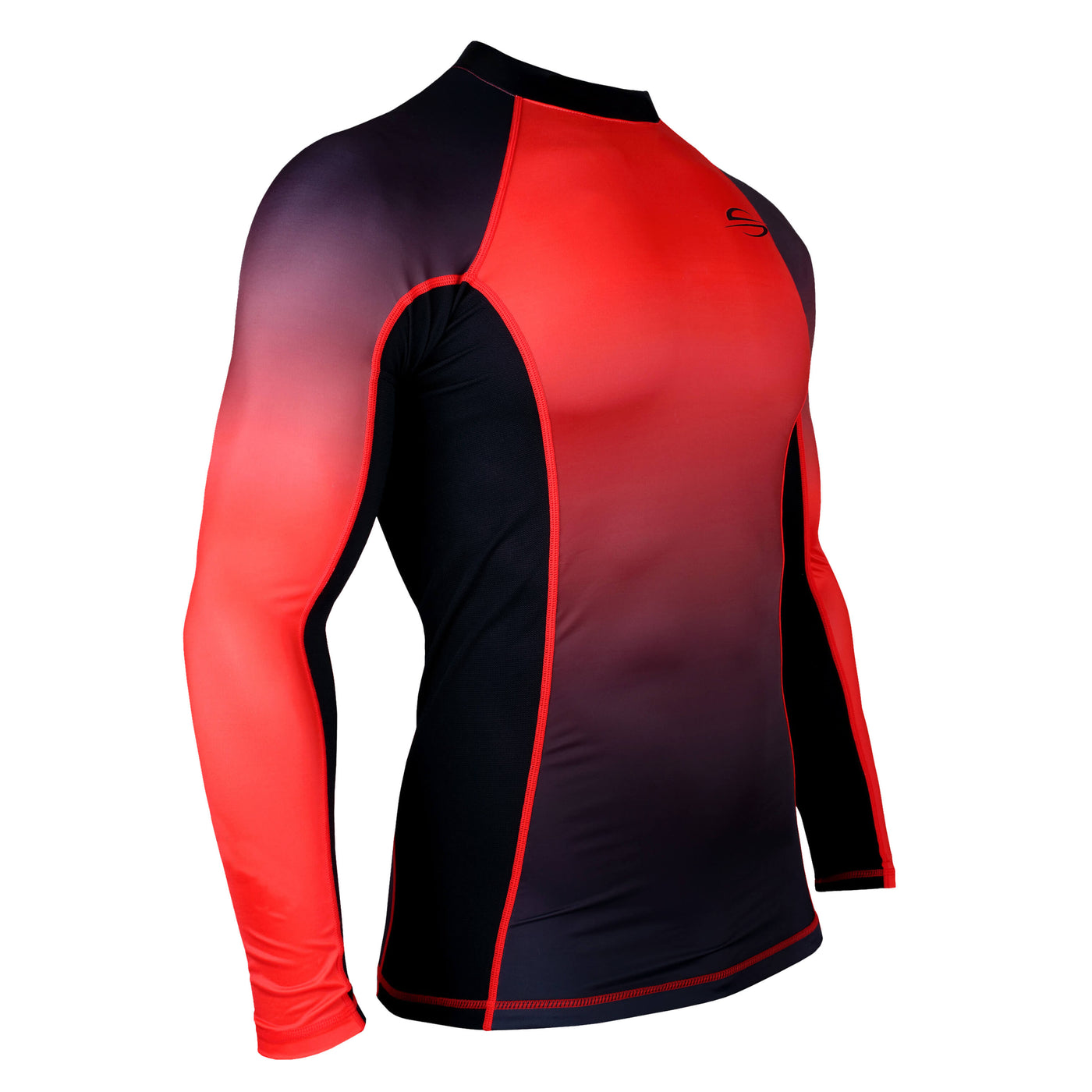 Long Sleeve Rash Guard for Men UPF 50+ | Gradient - Red – Platinum Sun