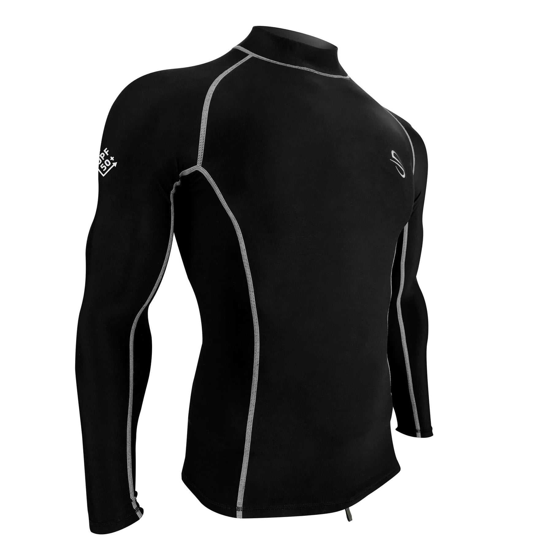 Fleece-Lined Thermo Rash Guard for Cold Water, Unisex UPF 50+ | Black ...